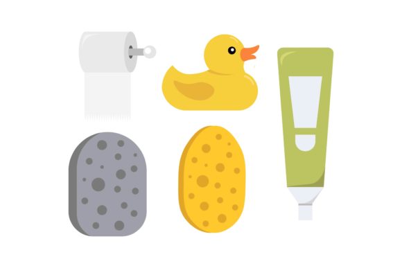 Bathroom Equipment Illustrations Set: Your Design Toolkit