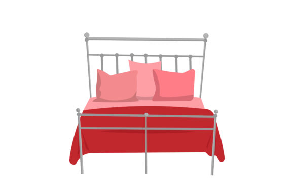 Bedroom Bed Red Illustrations Vectors: A Design Asset for Bold Projects