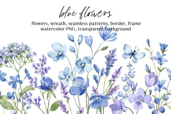 Blue Flowers Watercolor PNG Clipart: A Designer's Guide