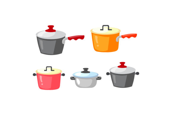 Bring Your Culinary Projects to Life with Kitchen Pan Illustrations