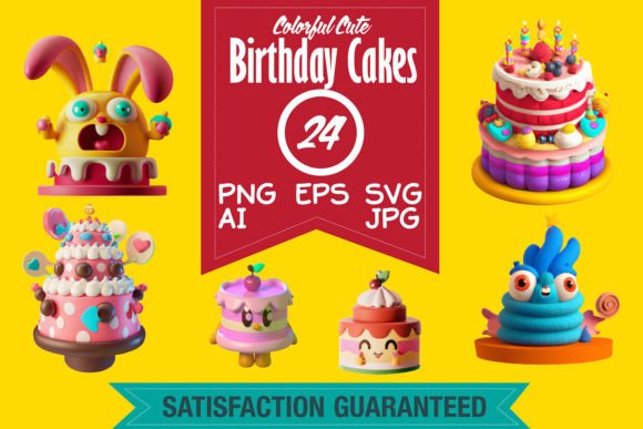 Bring Your Projects to Life with Cute Cake 3D Illustrations