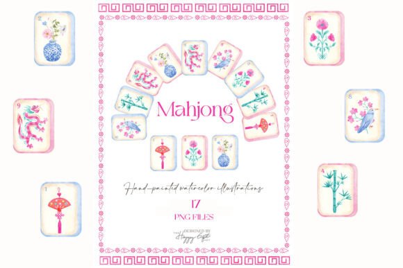Bringing Game Night to Your Brand: Mahjong Watercolor Clipart