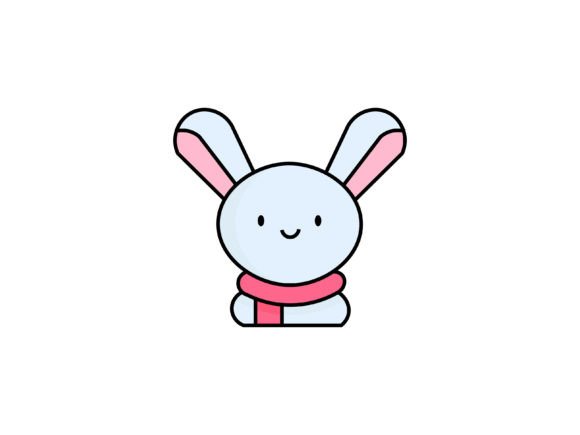 Christmas Rabbit Illustrations: A Charming Design Asset