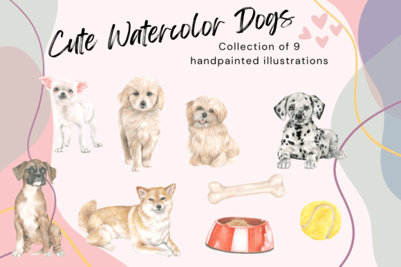 Creative Charm: Using Watercolor Dogs Illustrations