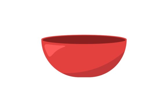 Designing with Character: The Kitchen Red Bowl Illustrations Vector