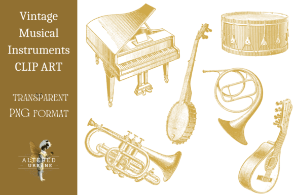 The Enduring Charm of Vintage Musical Instrument Illustrations