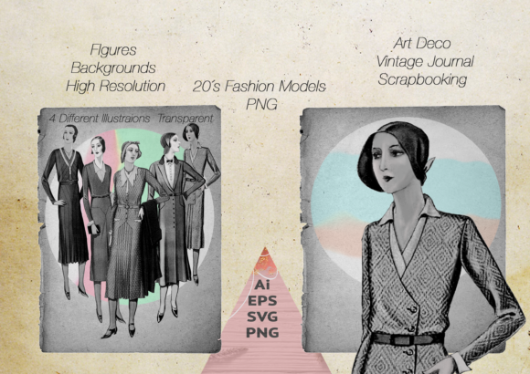 Timeless Elegance: Unlocking Projects with Vintage Models Florals Illustrations