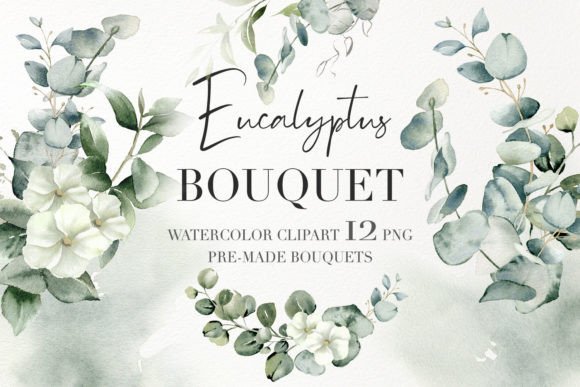 Watercolor Eucalyptus Bouquet Clipart: Your Design Secret Weapon
